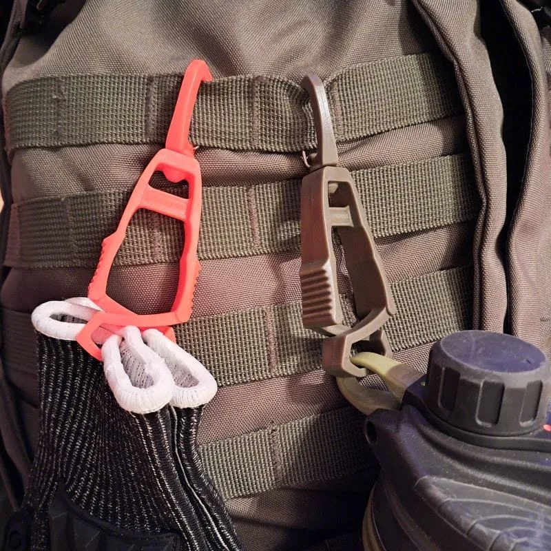 Handschuhhalter Clip mit Karabinerverschluss