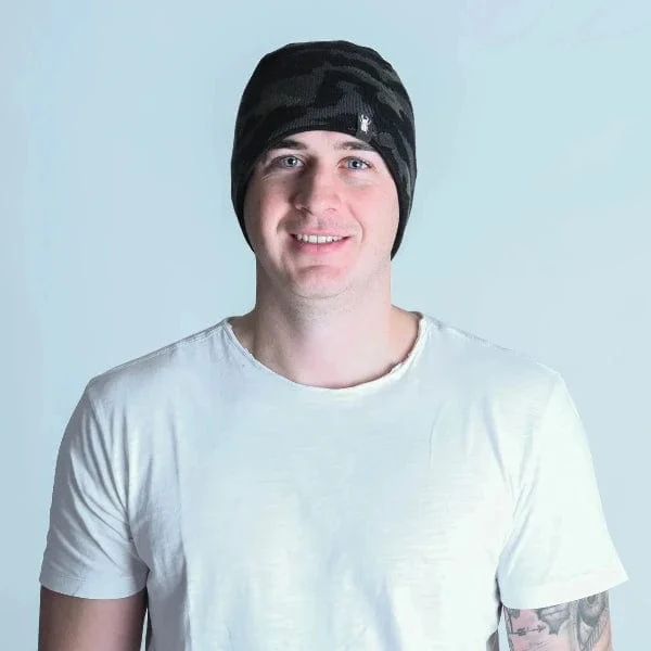 Commando Black Camo Beanie