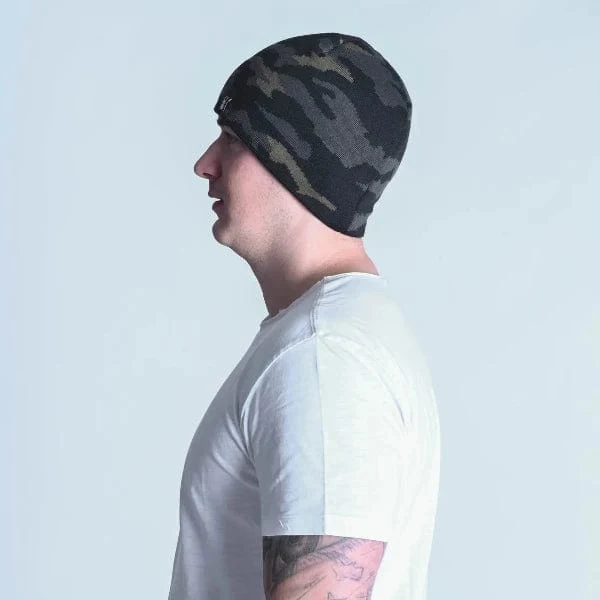 Commando Black Camo Beanie