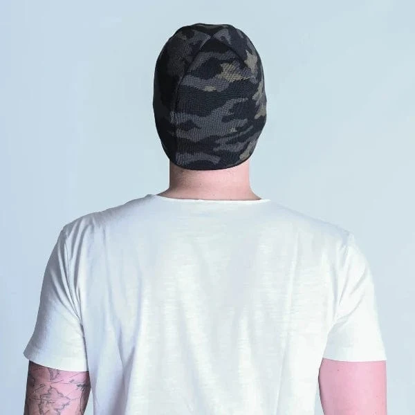 Commando Black Camo Beanie