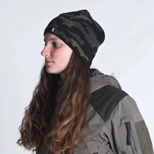Commando Black Camo Beanie