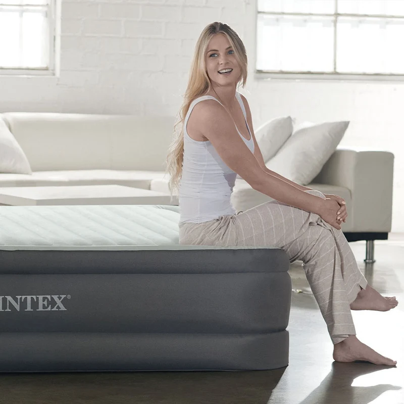 Luftbett Deluxe PremAire I, 152x203x46cm, mit doppellagiger Fiber-Tech Innenkonstruktion und FastFill Pumpe