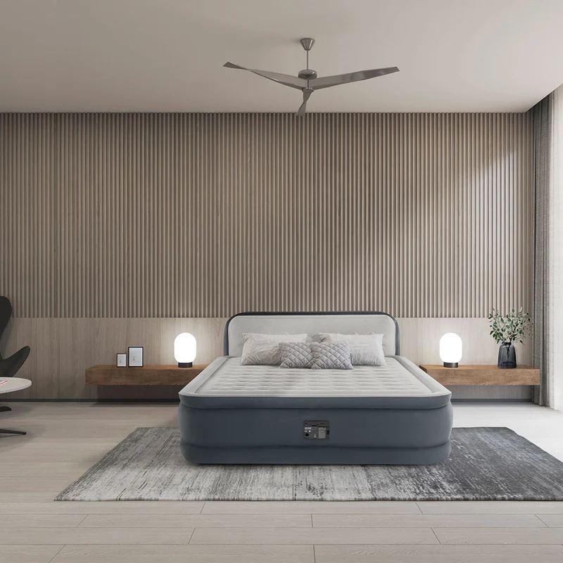 Luftbett Deluxe Ultra Plush Headboard, 152x236x86cm, mit FastFill Pumpe