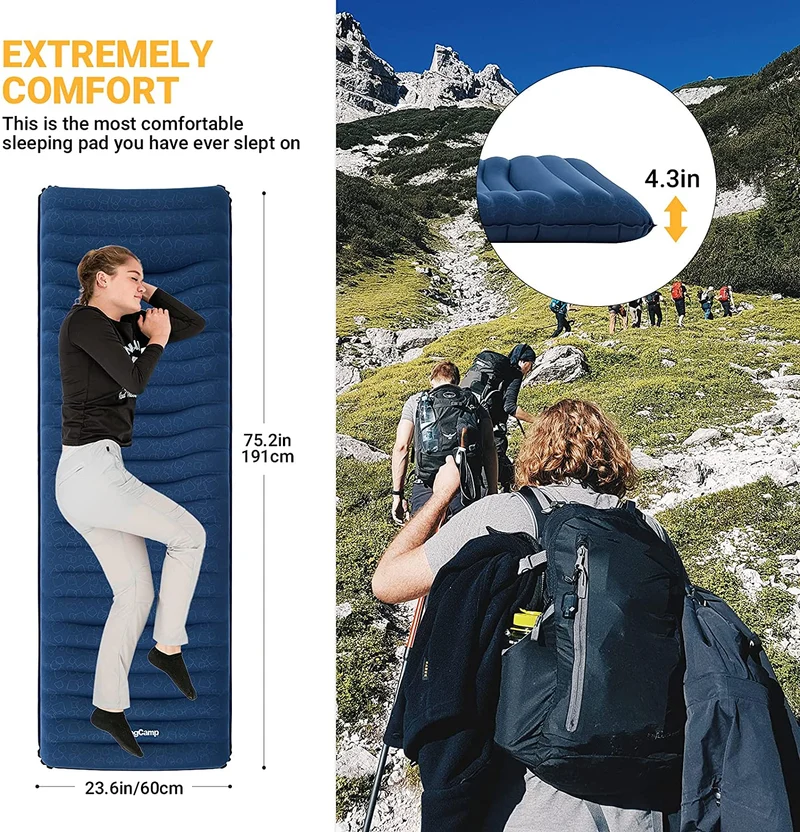 Ergonomic Stretching Inflatable Sleeping Pad
