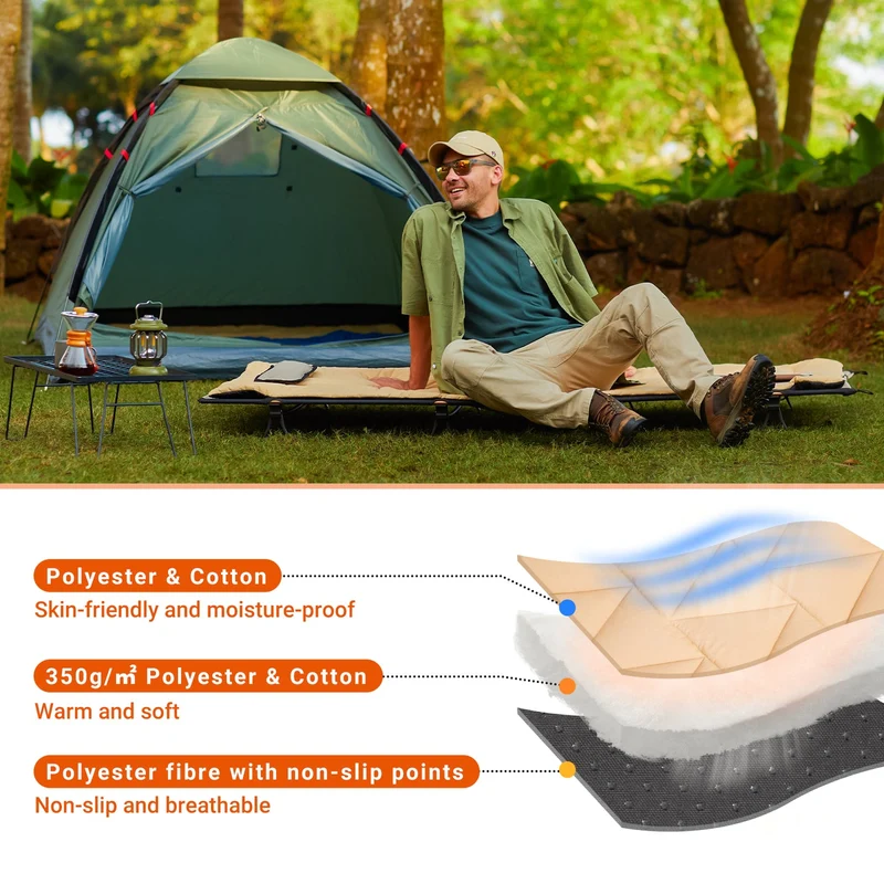 Camping Sleeping Cot Cotton Mat