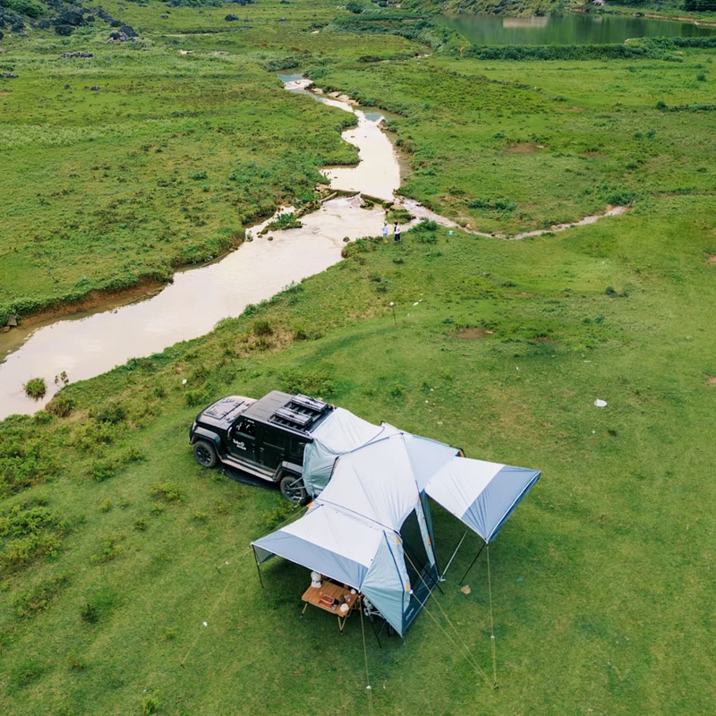 KingCamp BOUNDLESS X6 SUV Tent | 6-8 Person Waterproof Camping Tent with Vehicle Connection for Trucks, Jeeps, and SUVs
