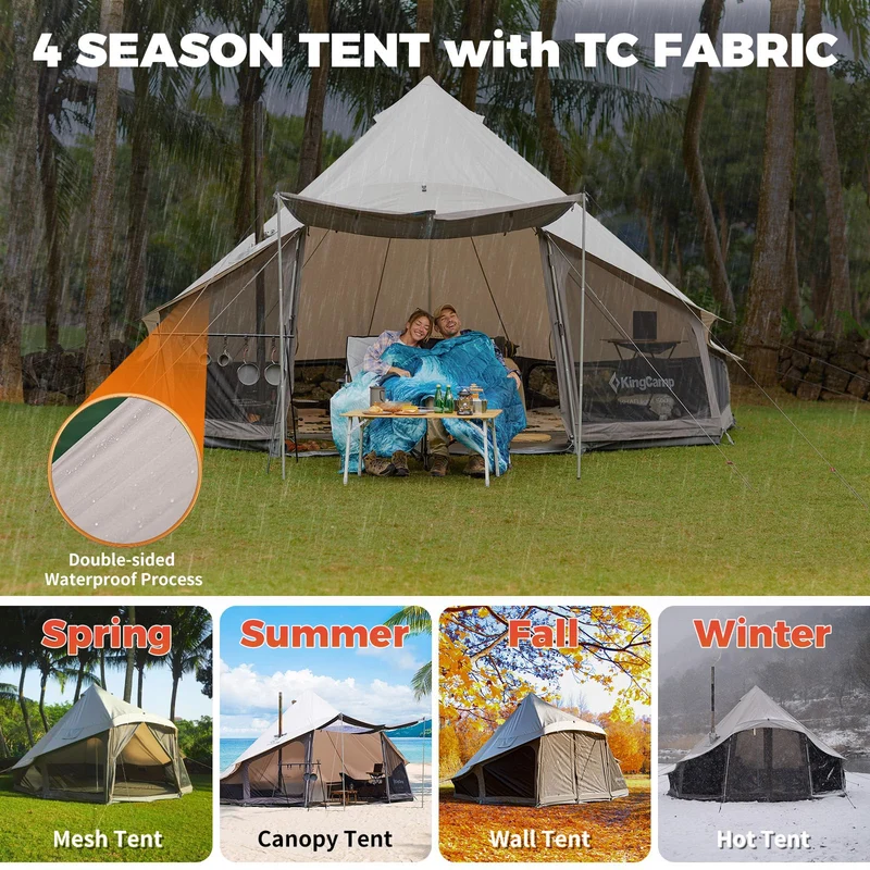KingCamp KHAN LIGHT 400/ 500 Canvas Bell Tent