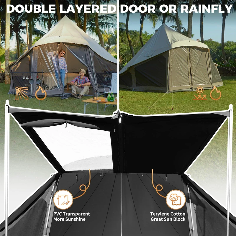 KingCamp KHAN LIGHT 400/ 500 Canvas Bell Tent