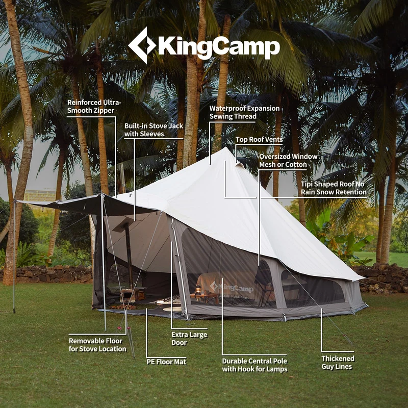 KingCamp KHAN LIGHT 400/ 500 Canvas Bell Tent