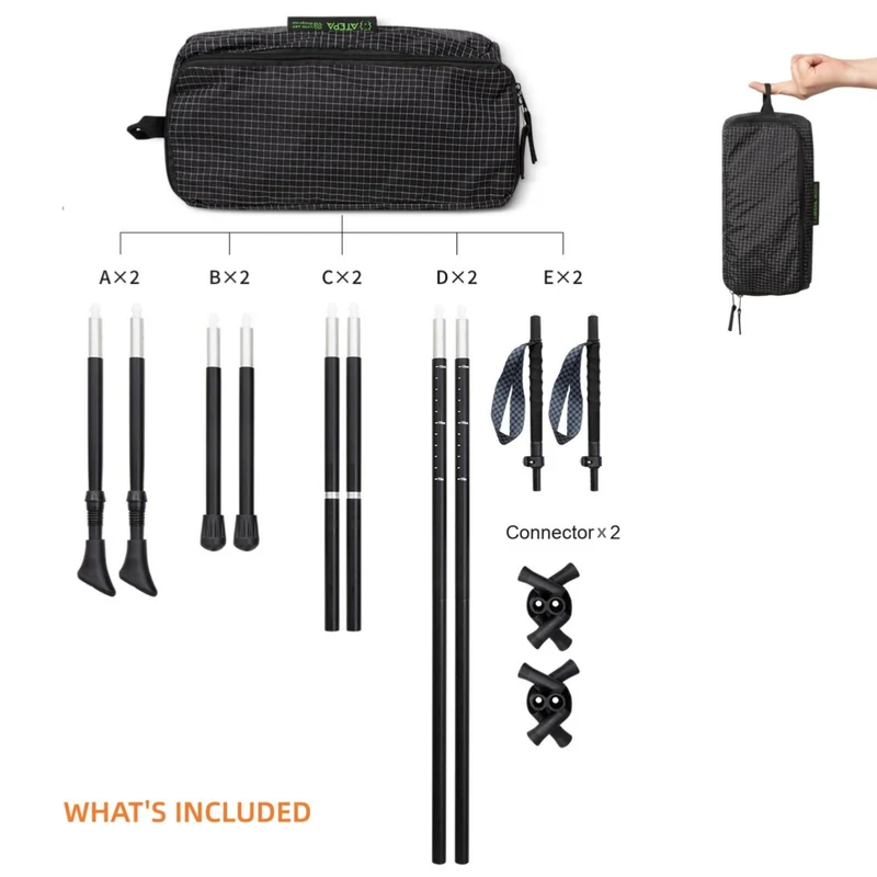ATEPA 2-in-1 Trekking Pole Chair – Ultralight Convertible Hiking Seat System