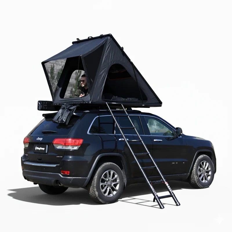 KingCamp ENDLESS 8 Rooftop Tent – 3‑Second Set‑Up, Ultra‑Thin 8cm Hard Shell, Waterproof & Lightweight for SUV/Truck Overlanding