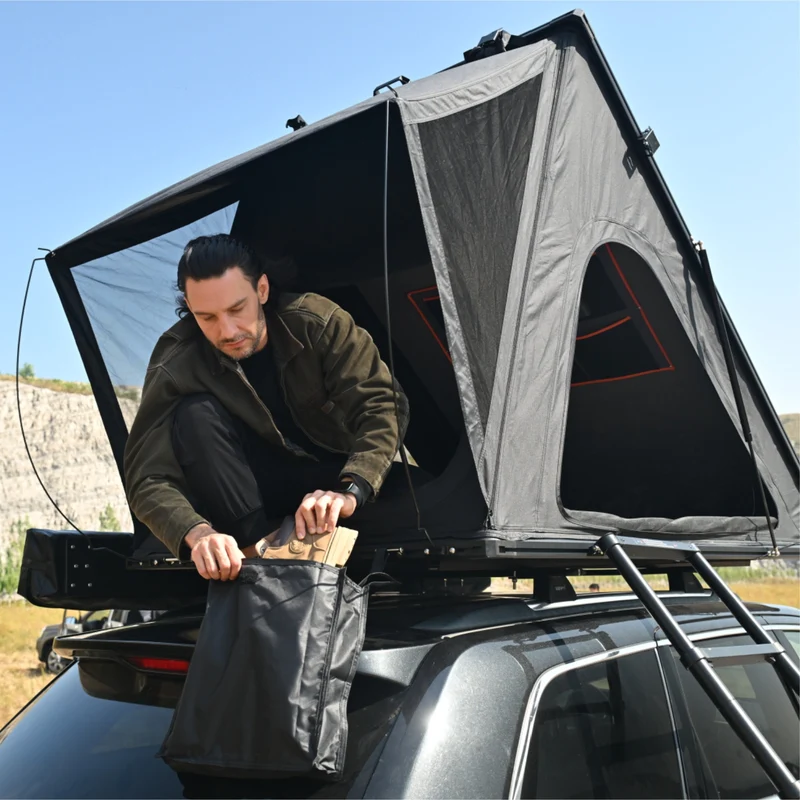 KingCamp ENDLESS 8 Rooftop Tent – 3‑Second Set‑Up, Ultra‑Thin 8cm Hard Shell, Waterproof & Lightweight for SUV/Truck Overlanding