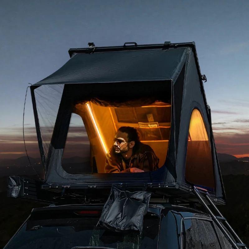 KingCamp ENDLESS 8 Rooftop Tent – 3‑Second Set‑Up, Ultra‑Thin 8cm Hard Shell, Waterproof & Lightweight for SUV/Truck Overlanding