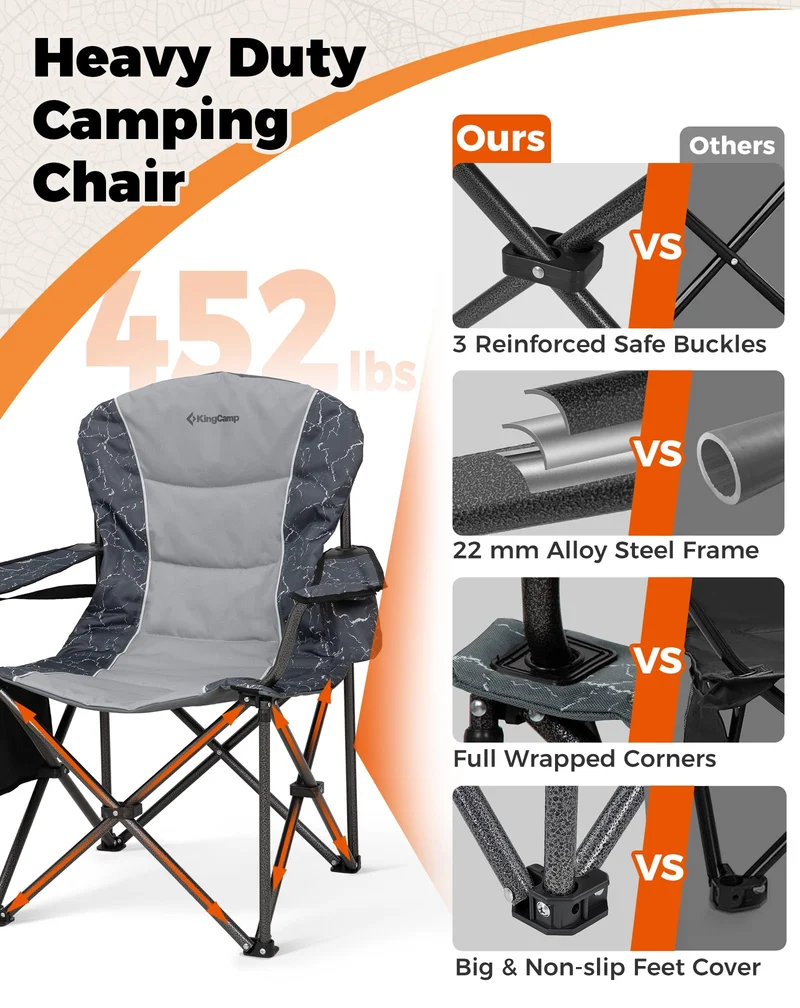 KingCamp JUNIPER C10 Heavy Duty Folding Camping Chair