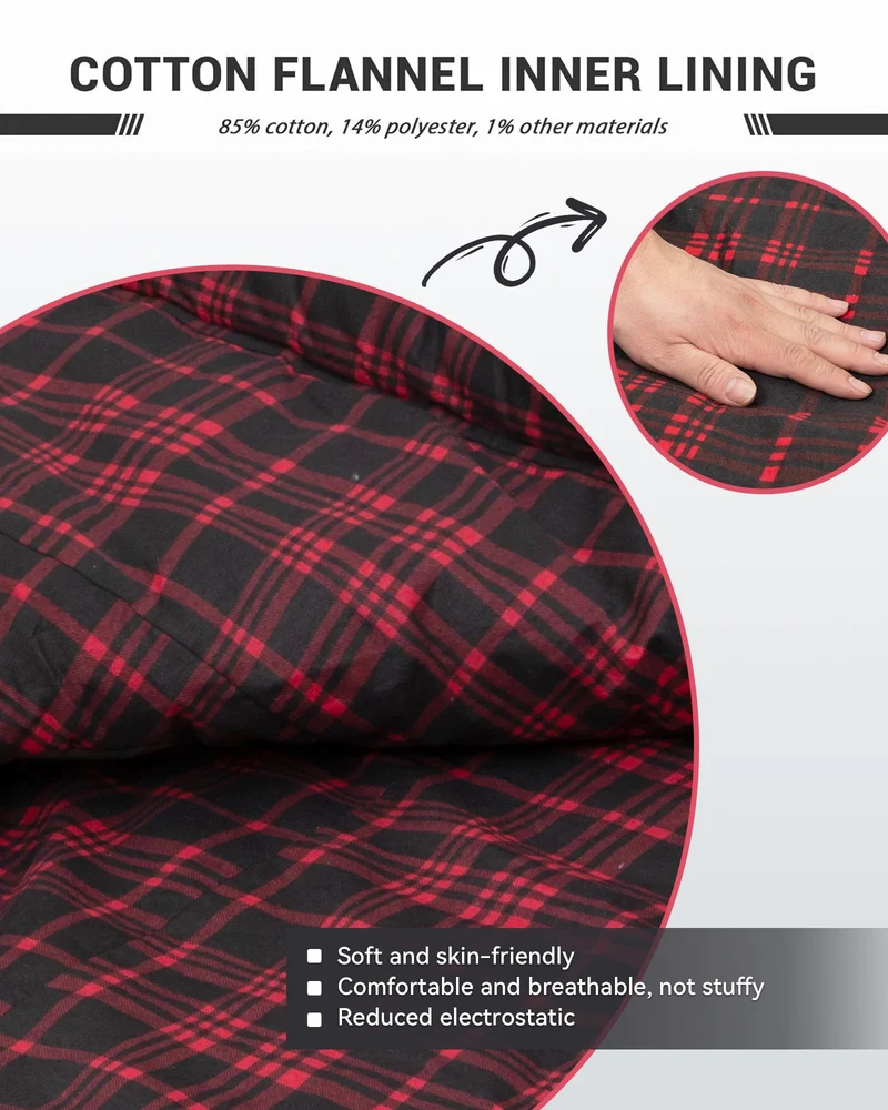 KingCamp FREESPACE Series Sleeping Bags – Roomy Single & Double Camping Bag Black