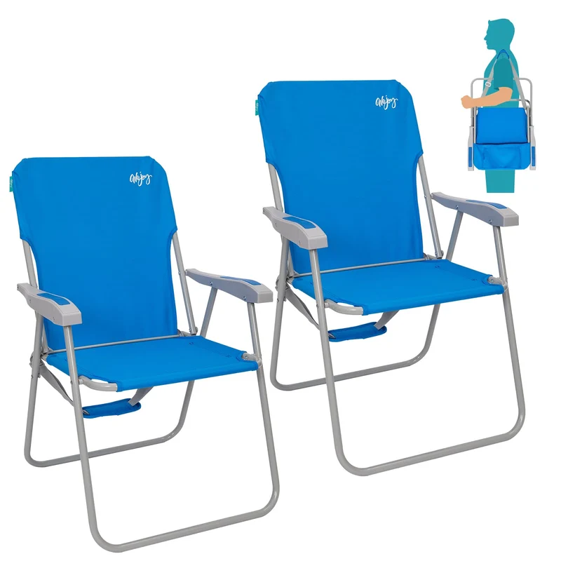 WEJOY Tall Beach Chair Blue