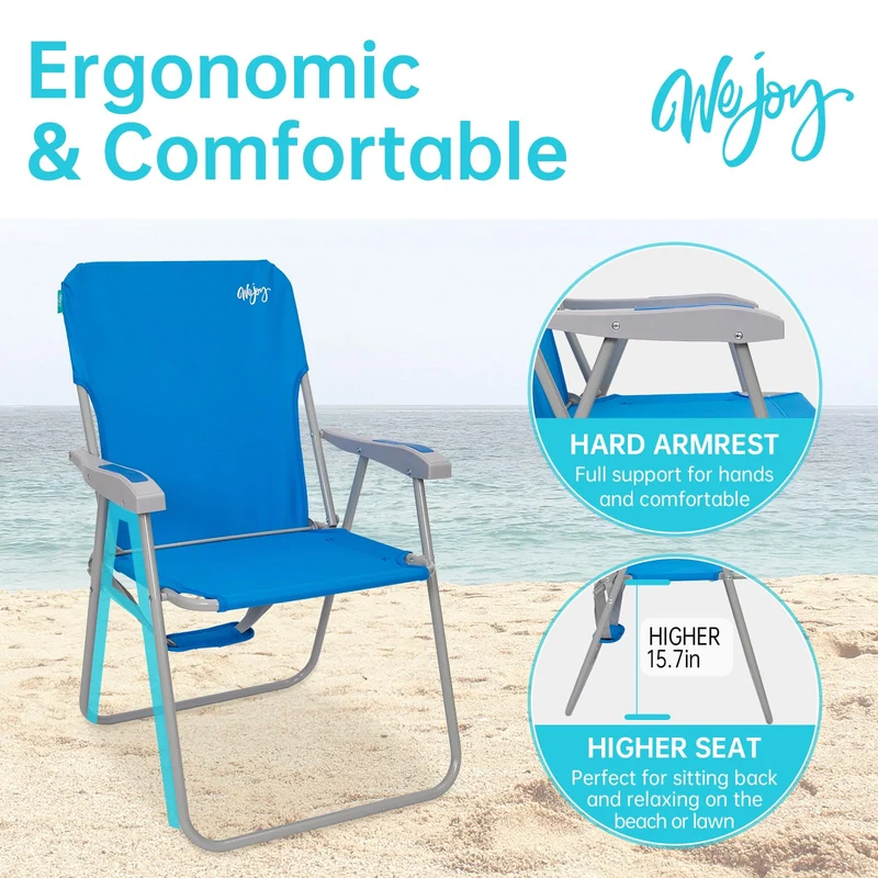 WEJOY Tall Beach Chair Blue