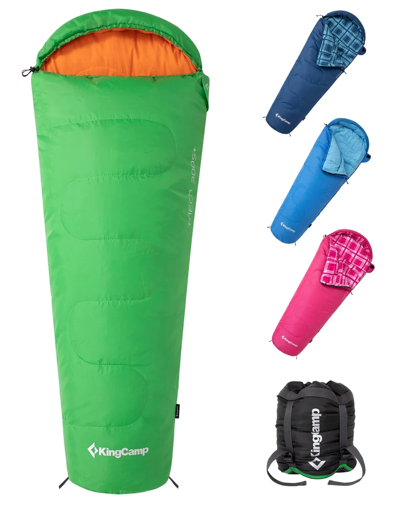 KingCamp Kids Mummy Sleeping Bag - 3-Season Warm & Snug Fit for Camping, Ages 8-12 (up to 4'7" Tall)