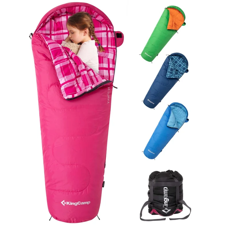 KingCamp Kids Mummy Sleeping Bag - 3-Season Warm & Snug Fit for Camping, Ages 8-12 (up to 4'7" Tall)