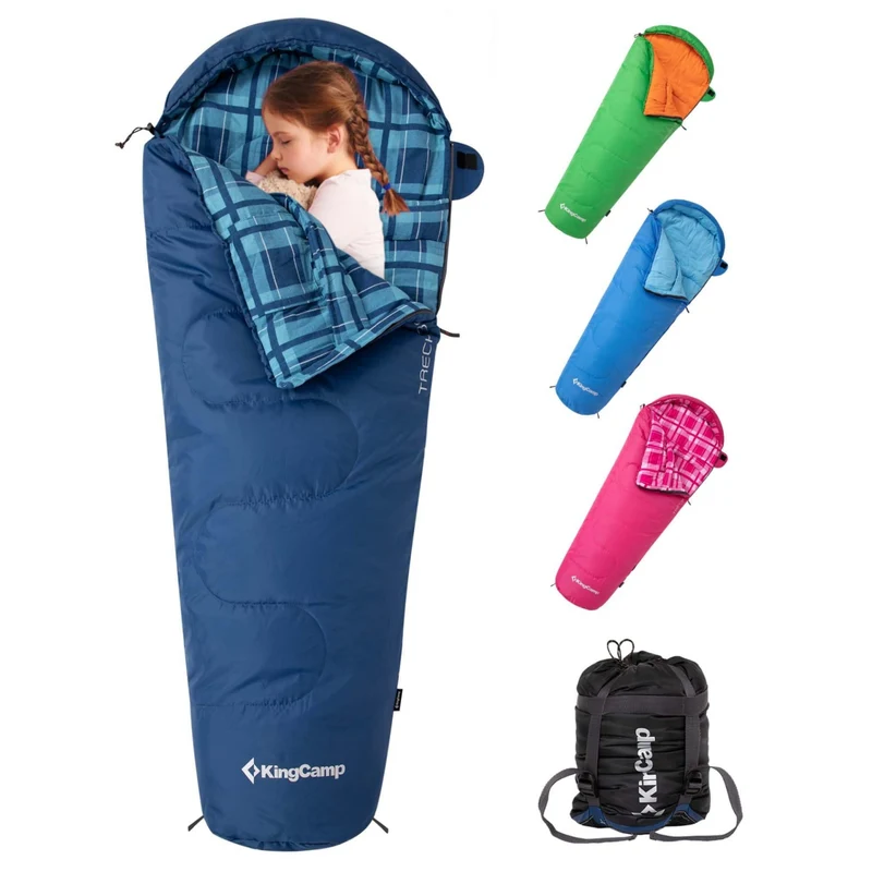 KingCamp Kids Mummy Sleeping Bag - 3-Season Warm & Snug Fit for Camping, Ages 8-12 (up to 4'7" Tall)