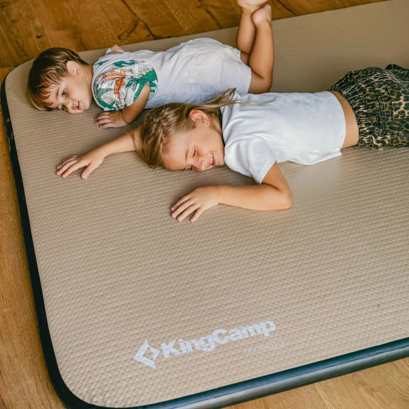 KingCamp FlexiRest DUO Ultralight Inflatable Sleeping Pad – PVC-Free 2-Person Camping Mattress for Backpacking & Glamping
