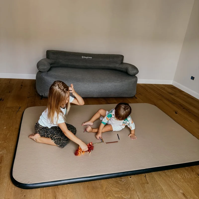 KingCamp FlexiRest DUO Ultralight Inflatable Sleeping Pad – PVC-Free 2-Person Camping Mattress for Backpacking & Glamping