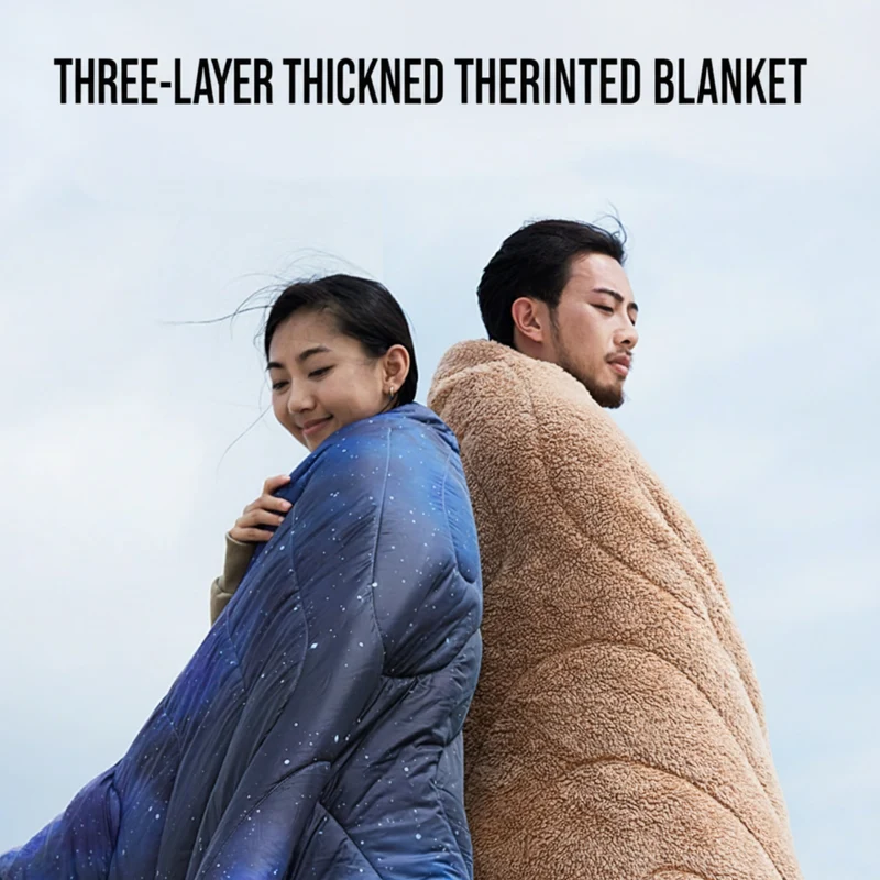 KingCamp Boho Printed Wearable Camping Blanket | Large Sherpa & Water-Resistant Picnic Blanket for Outdoor Concerts, Beach & Travel