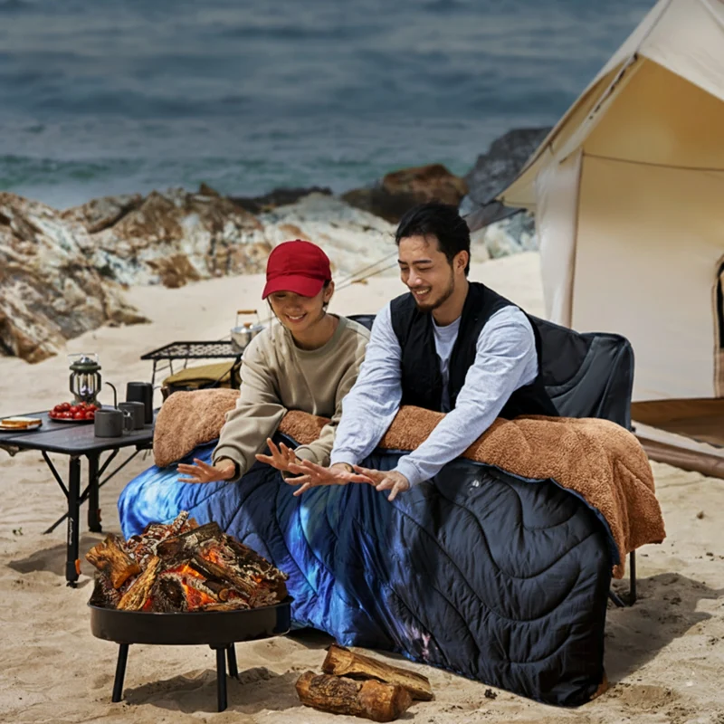 KingCamp Boho Printed Wearable Camping Blanket | Large Sherpa & Water-Resistant Picnic Blanket for Outdoor Concerts, Beach & Travel