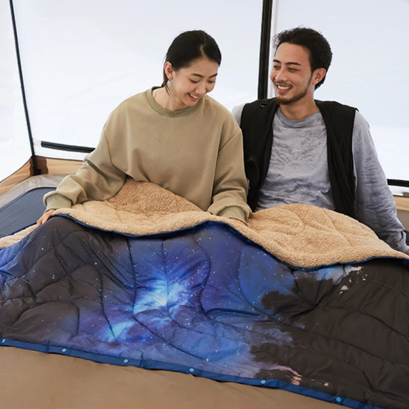 KingCamp Boho Printed Wearable Camping Blanket | Large Sherpa & Water-Resistant Picnic Blanket for Outdoor Concerts, Beach & Travel