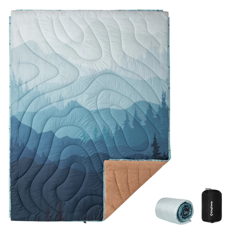 KingCamp Boho Printed Wearable Camping Blanket | Large Sherpa & Water-Resistant Picnic Blanket for Outdoor Concerts, Beach & Travel