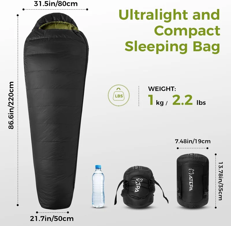 ATEPA ELEMENTS 450 Down Mummy Sleeping Bag
