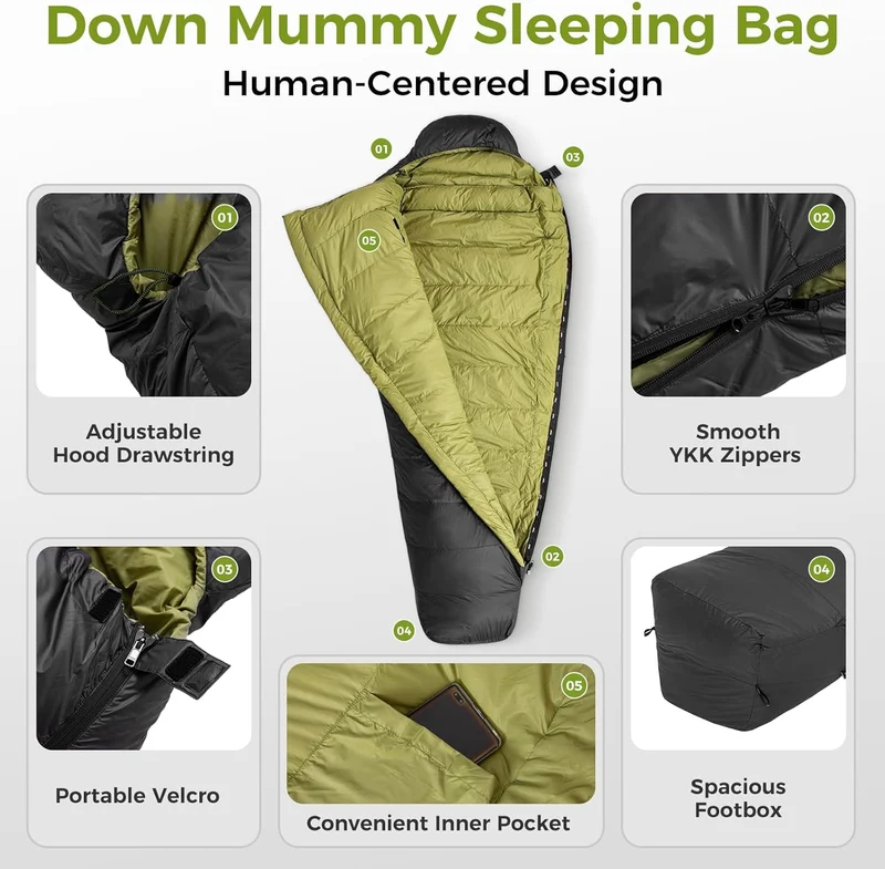 ATEPA ELEMENTS 450 Down Mummy Sleeping Bag