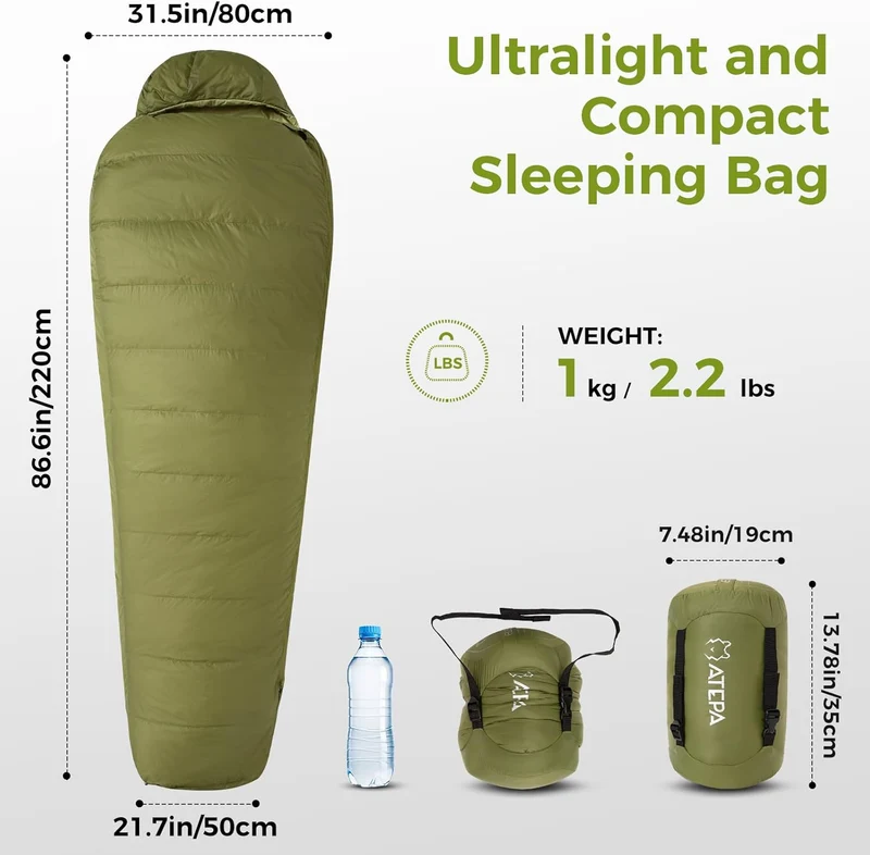 ATEPA ELEMENTS 450 Down Mummy Sleeping Bag