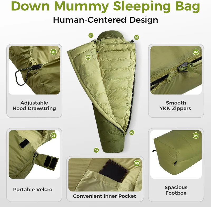 ATEPA ELEMENTS 450 Down Mummy Sleeping Bag