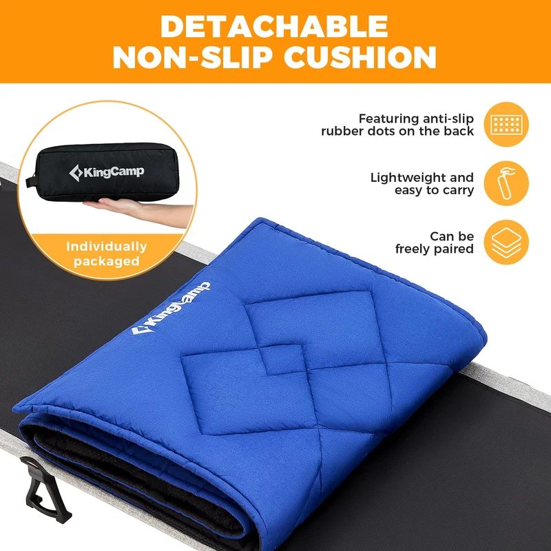 KingCamp Ultralight Folding Camping Cots with Mattress Pad