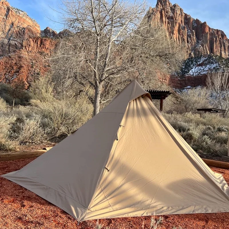 KingCamp TURINO Canvas Teepee Hot Tent with Stove Jack