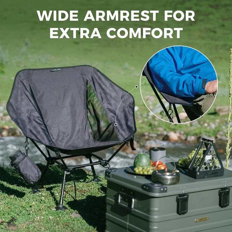 ATEPA Ultralight Backpacking Chair - 440lb Capacity, Compact Folding Camp Chair