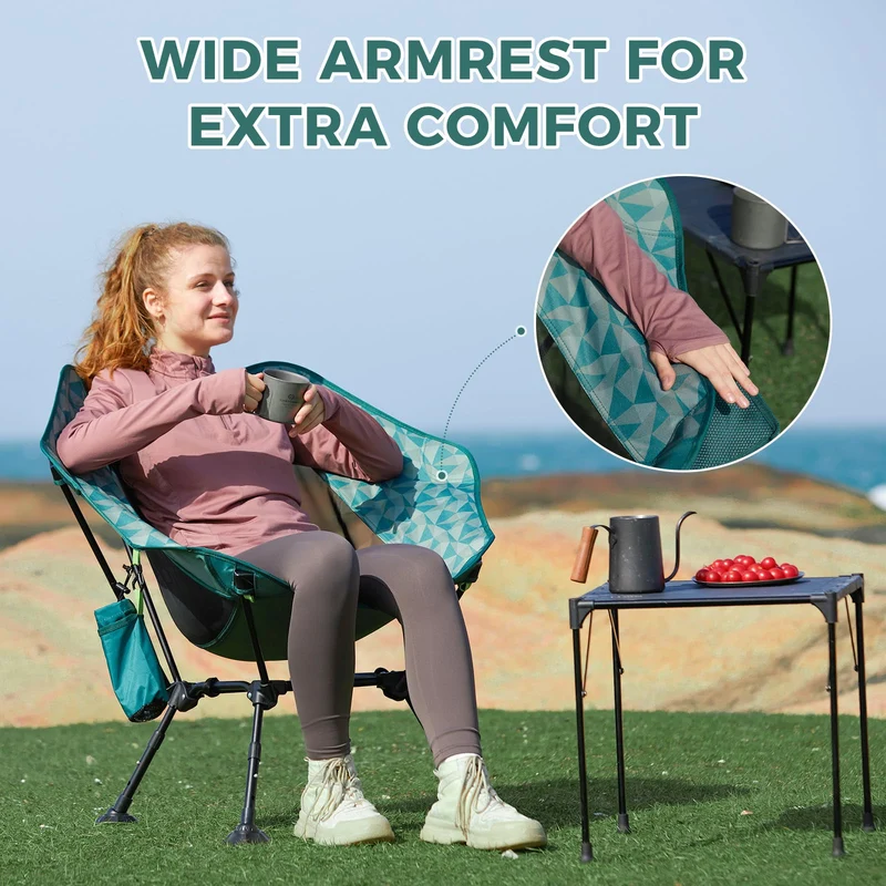 ATEPA Ultralight Backpacking Chair - 440lb Capacity, Compact Folding Camp Chair