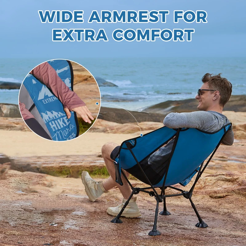 ATEPA Ultralight Backpacking Chair - 440lb Capacity, Compact Folding Camp Chair