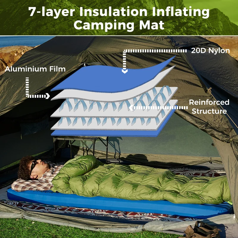 ATEPA All-Season Ultralight Insulated Sleeping Pad R-Value 6.6