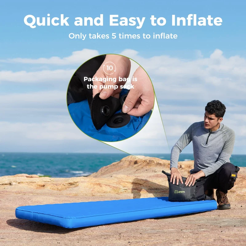 ATEPA All-Season Ultralight Insulated Sleeping Pad R-Value 6.6