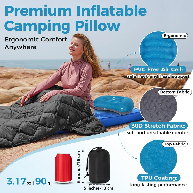 ATEPA Ultralight Inflatable Camping Pillow
