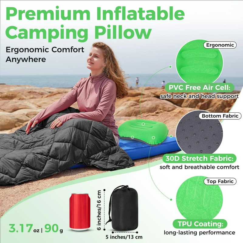 ATEPA Ultralight Inflatable Camping Pillow