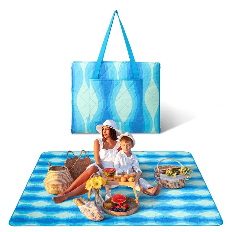 WEJOY Waterproof Picnic Blanket – Sandproof Beach Mat for 4 Adults