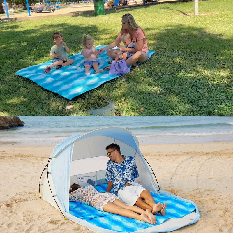 WEJOY Waterproof Picnic Blanket – Sandproof Beach Mat for 4 Adults