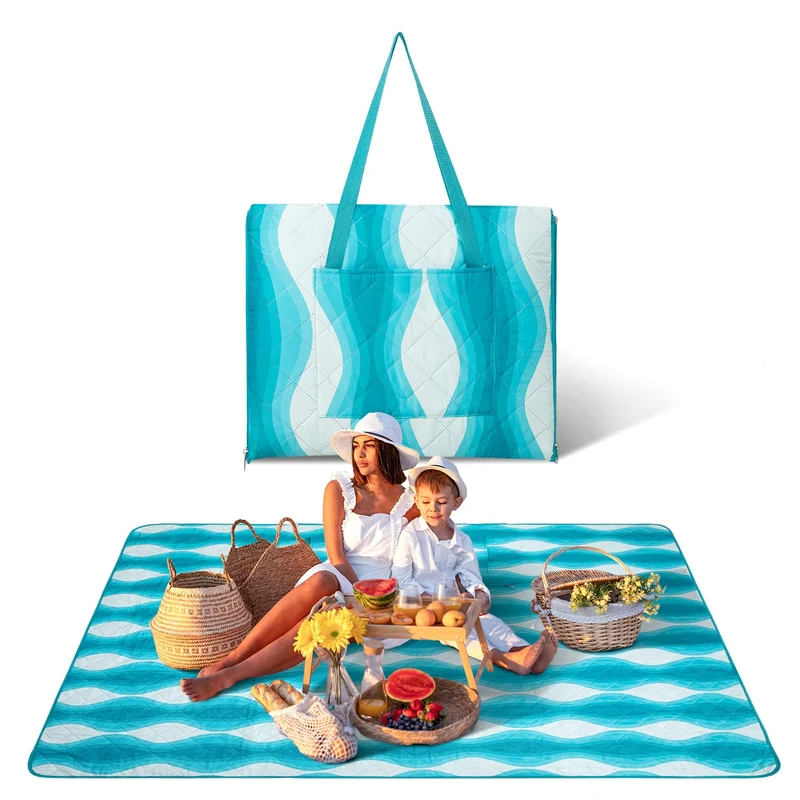 WEJOY Waterproof Picnic Blanket – Sandproof Beach Mat for 4 Adults