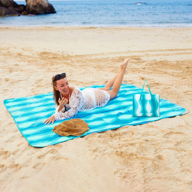 WEJOY Waterproof Picnic Blanket – Sandproof Beach Mat for 4 Adults