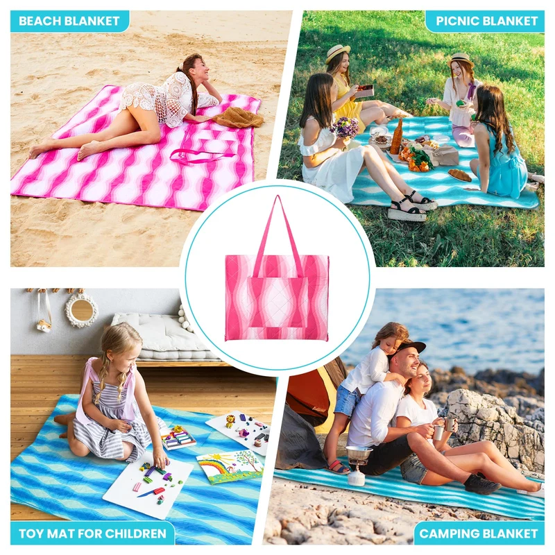 WEJOY Waterproof Picnic Blanket – Sandproof Beach Mat for 4 Adults