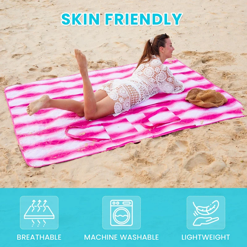 WEJOY Waterproof Picnic Blanket – Sandproof Beach Mat for 4 Adults