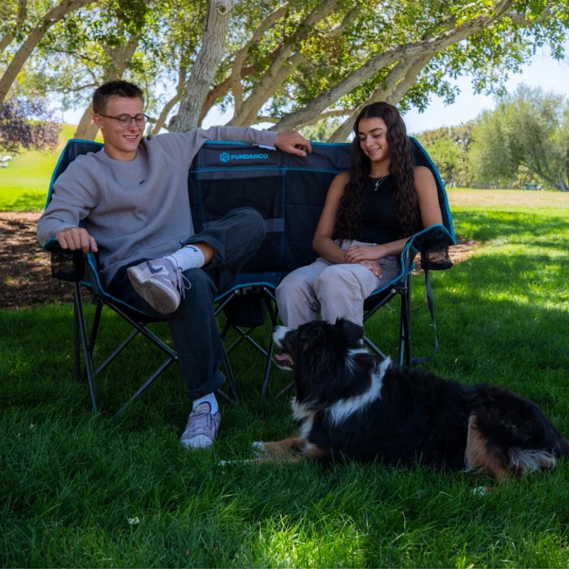 FUNDANGO 2-Person Oversized Padded Loveseat with Cooler